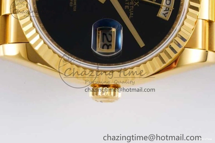 MiroTime 0321 NewStyle Day Date 36 YG RAF Best Edition Black No Marker on YG Bracelet A 2019